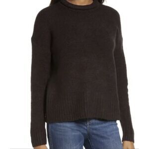 Madewell Fulton Puff Neck Trim‎ Pullover Heather Raisin Sweater Size XS